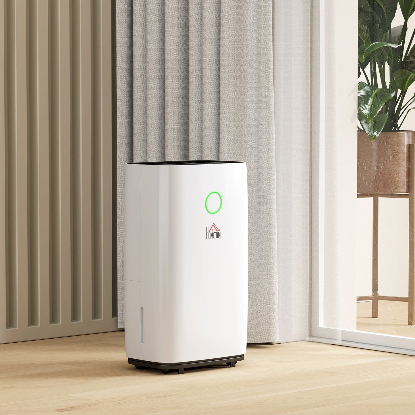 HOMCOM 20L/Day Portable Quiet Dehumidifier for Home, Electric Air De-Humidifier