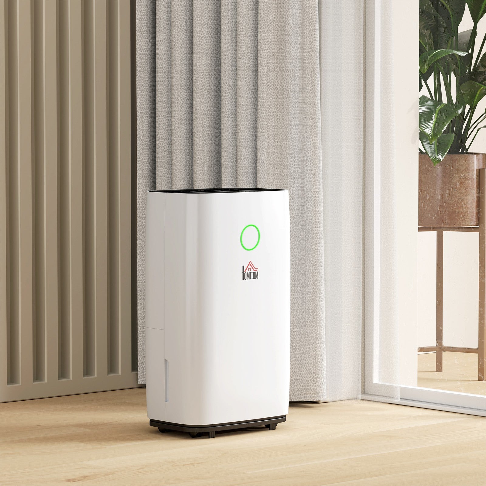 HOMCOM 20L/Day Portable Quiet Dehumidifier for Home, Electric Air De-Humidifier