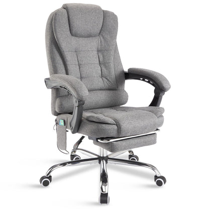 Massage Office Chair Gaming Computer Desk Swivel Recliner Chair Leather Footrest