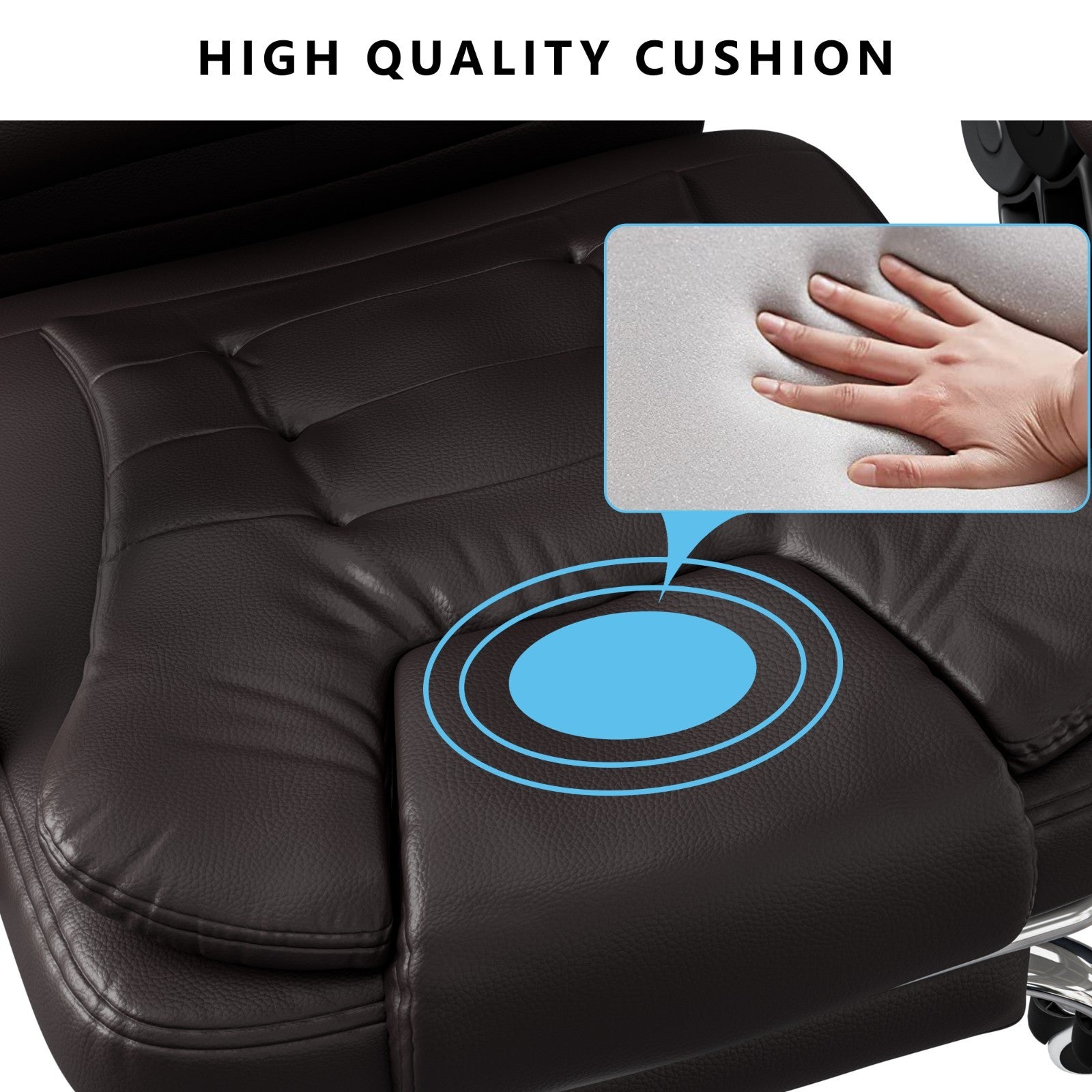 Massage Office Chair Gaming Computer Desk Swivel Recliner Chair Leather Footrest