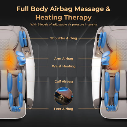 Zero Gravity SL Track Shiatsu Massage Recliner Chair with Waist Heating