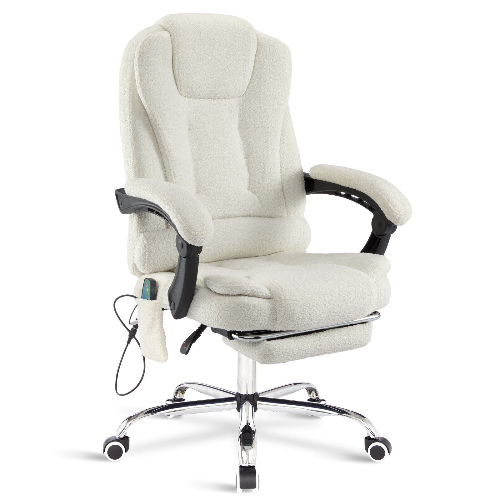 Massage Office Chair Gaming Computer Desk Swivel Recliner Chair Leather Footrest