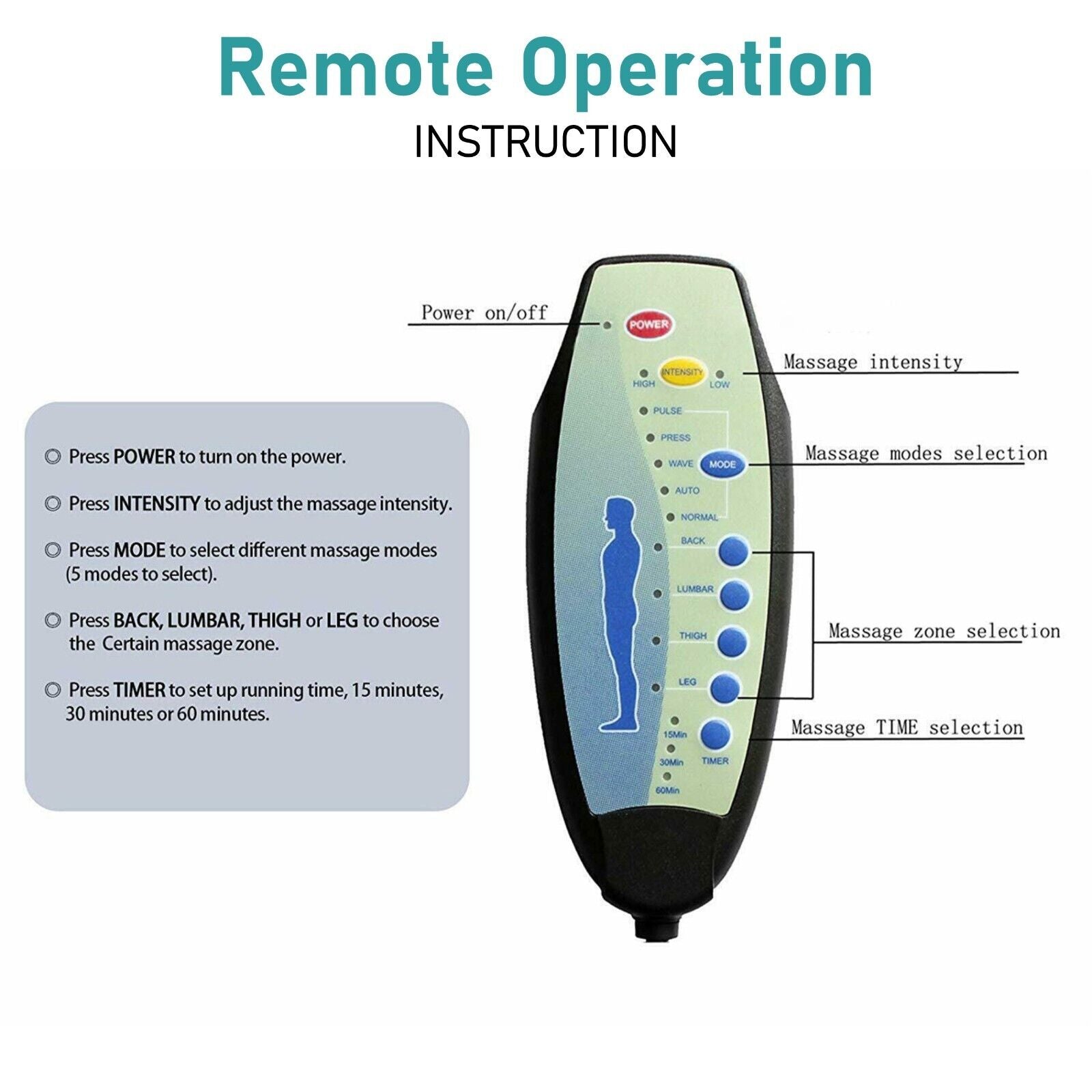 Massage Office Chair Gaming Computer Desk Swivel Recliner Chair Leather Footrest