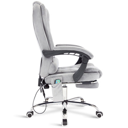 Massage Office Chair Gaming Computer Desk Swivel Recliner Chair Leather Footrest