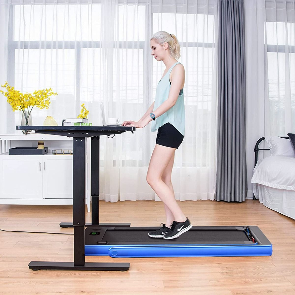 1-12Kph Folding Electric Treadmill with Bluetooth Capability