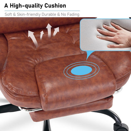 Massage Office Chair Gaming Computer Desk Swivel Recliner Chair Leather Footrest