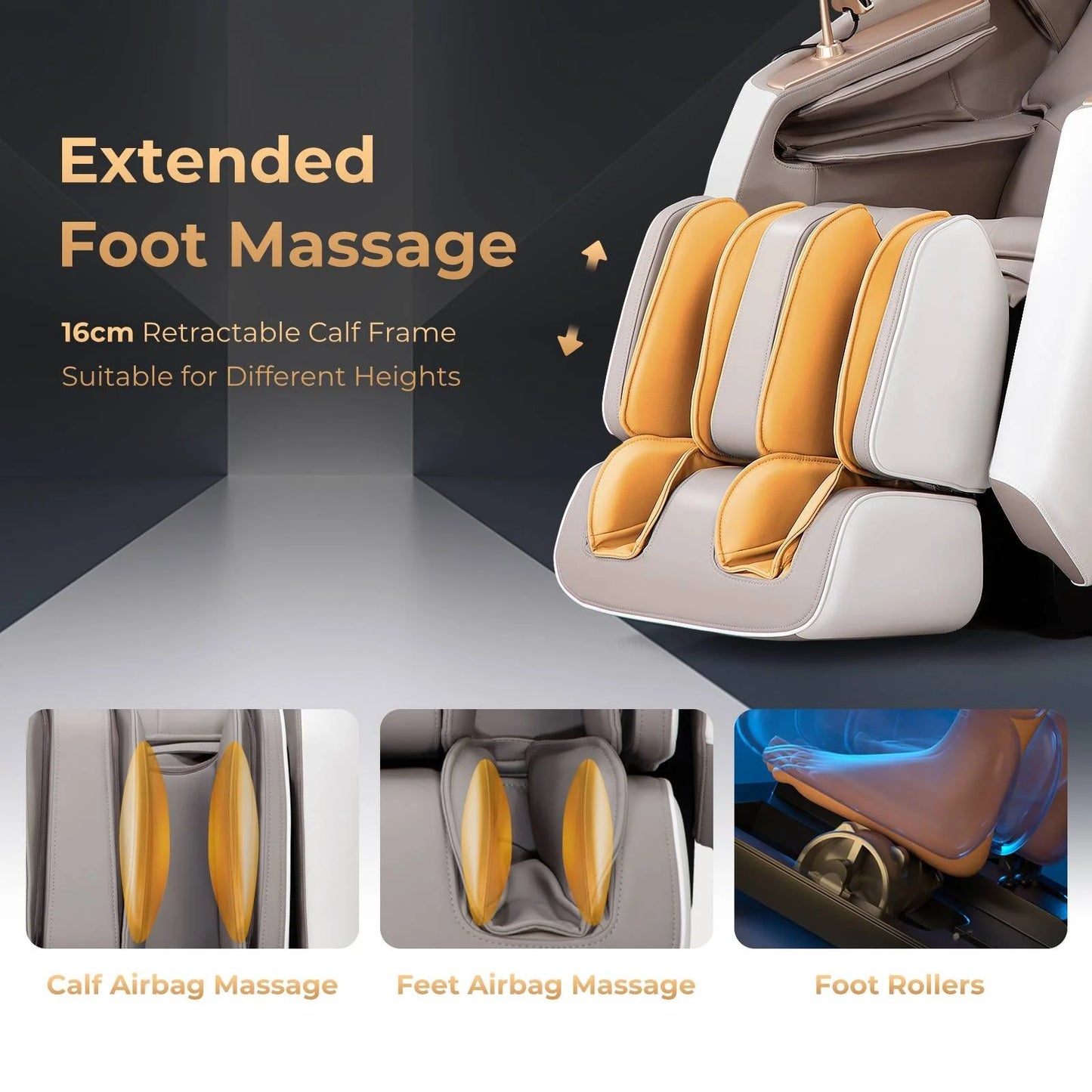 Zero Gravity SL Track Shiatsu Massage Recliner Chair with Waist Heating