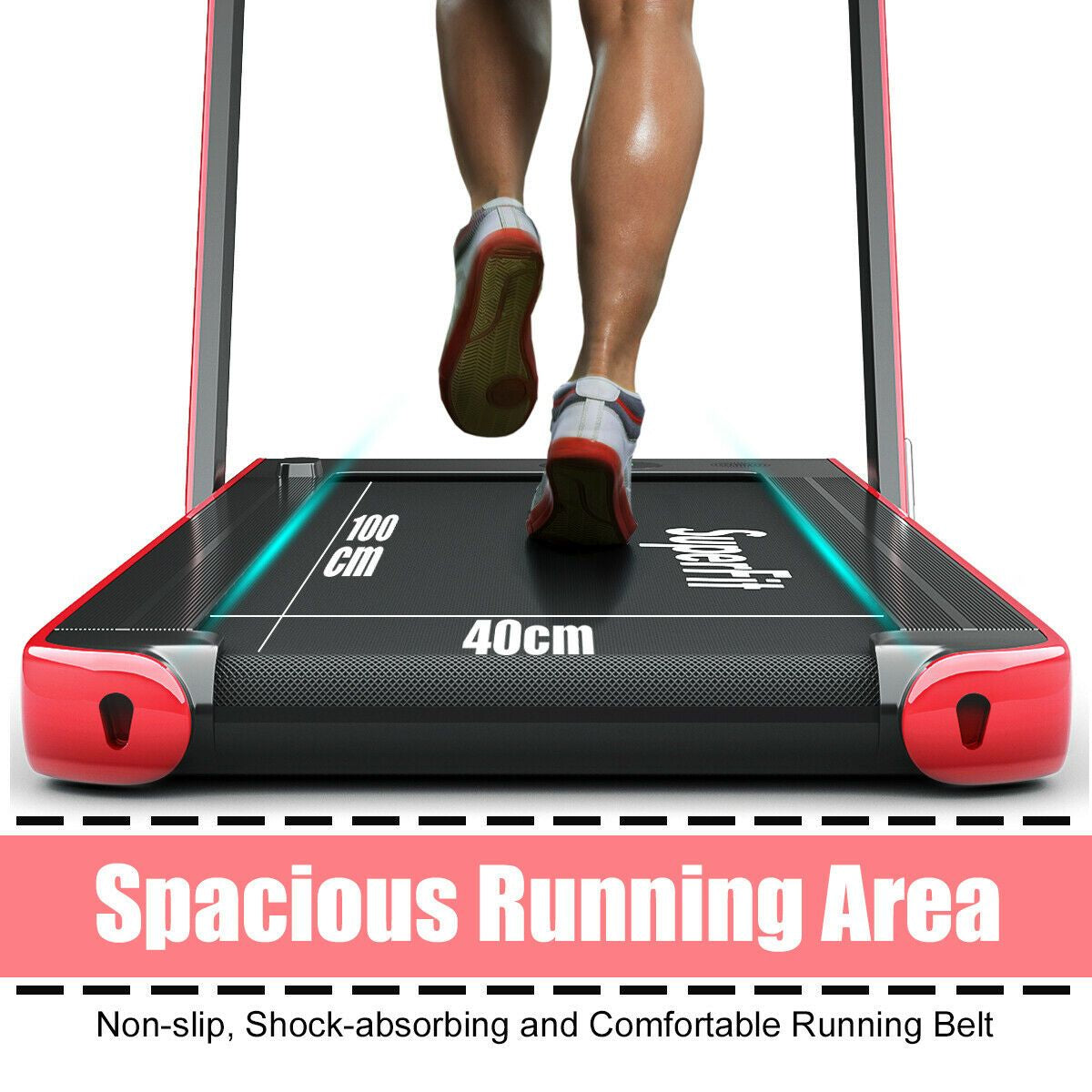 1-12Kph Folding Electric Treadmill with Bluetooth Capability