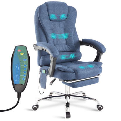 Massage Office Chair Gaming Computer Desk Swivel Recliner Chair Leather Footrest