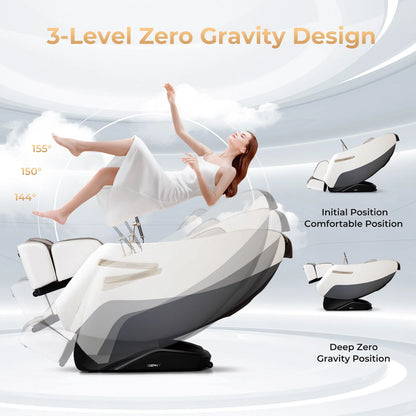 Zero Gravity SL Track Shiatsu Massage Recliner Chair with Waist Heating