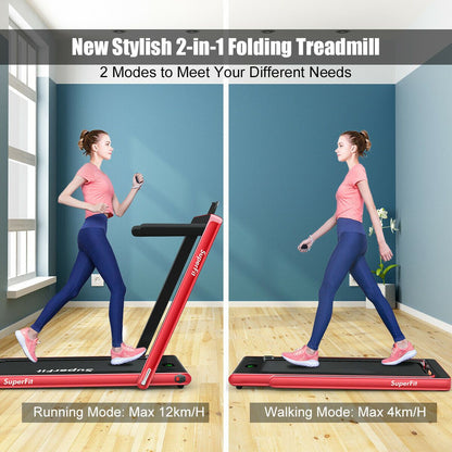 1-12Kph Folding Electric Treadmill with Bluetooth Capability