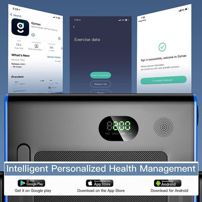 1-12Kph Folding Electric Treadmill with Bluetooth Capability