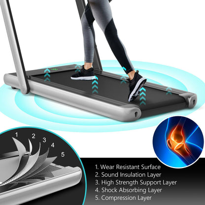 1-12Kph Folding Electric Treadmill with Bluetooth Capability