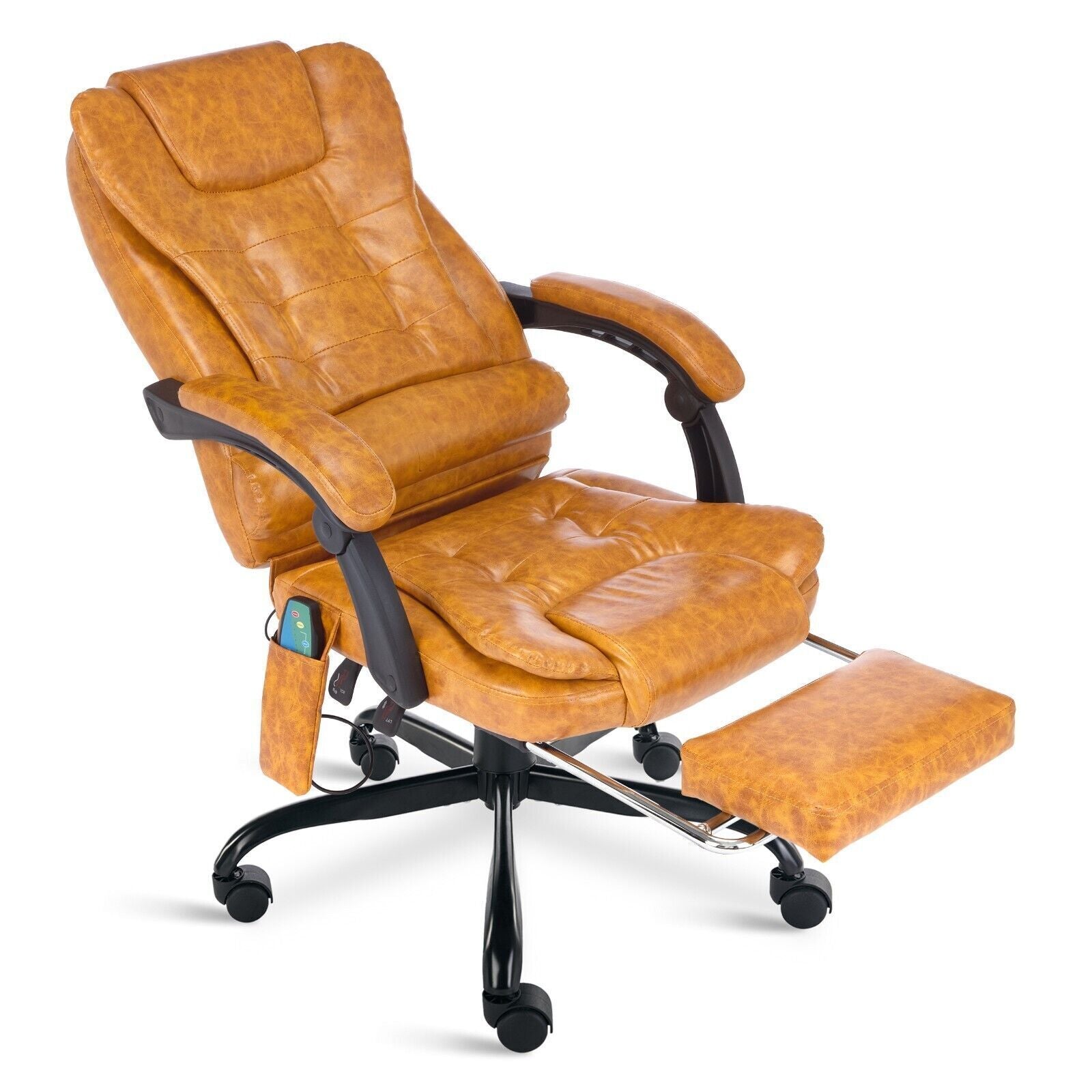 Massage Office Chair Gaming Computer Desk Swivel Recliner Chair Leather Footrest